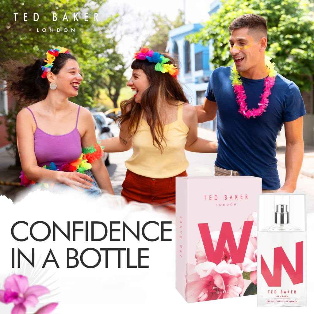 Ted Baker W EDT Duo Pack, Gentle and Sophisticated Fragrance, Fig Leaf, White Peony and African Violet Top Notes with Pink Orchid, Cassis and Raspberry Middle Notes, 2 x 2.54 fl oz