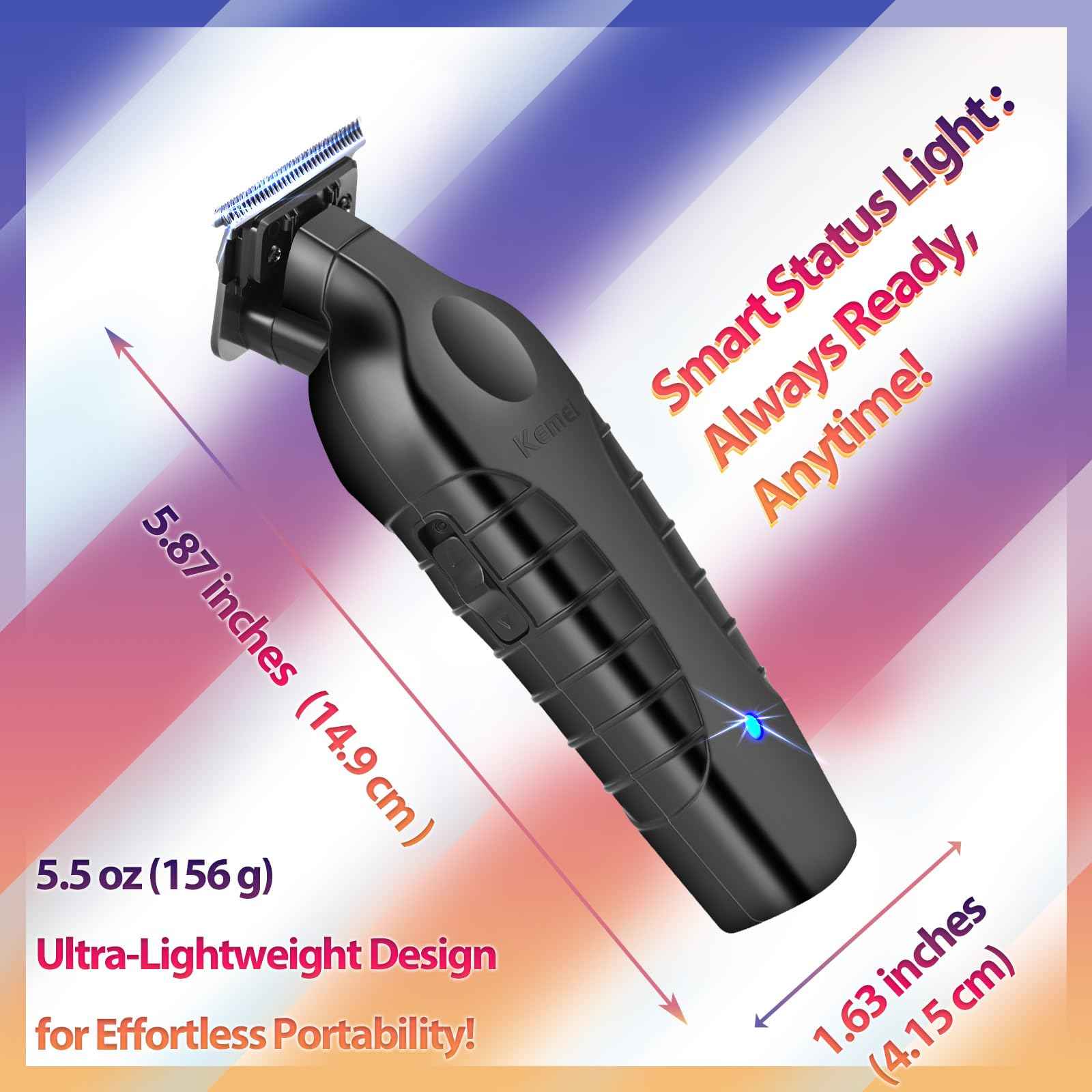 KEMEI 2299 Cordless Hair Clippers for Men Professional Zero Gapped Trimmer & Barber Hair Cutting Kit, Ideal Gifts for Men