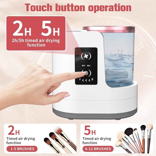3 IN 1 Electric Makeup Brush Cleaner Machine With Makeup Brush Dryer-Holder-Portable Automatic USB Cosmetic Brushes Cleaner Tool for All Size Beauty Makeup Brush Set,Contour, Eyeshadow, Blush Brush