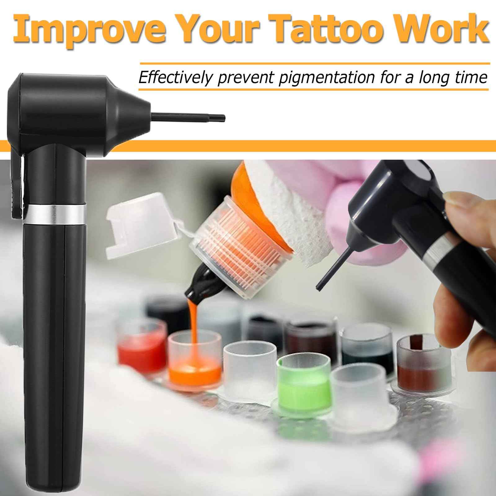 Tattoo Ink Mixer Machine - Pigment Mixer with 100 Ink Mixing Sticks Black Electric Color Mixer for Makeup Tattoo Supplies