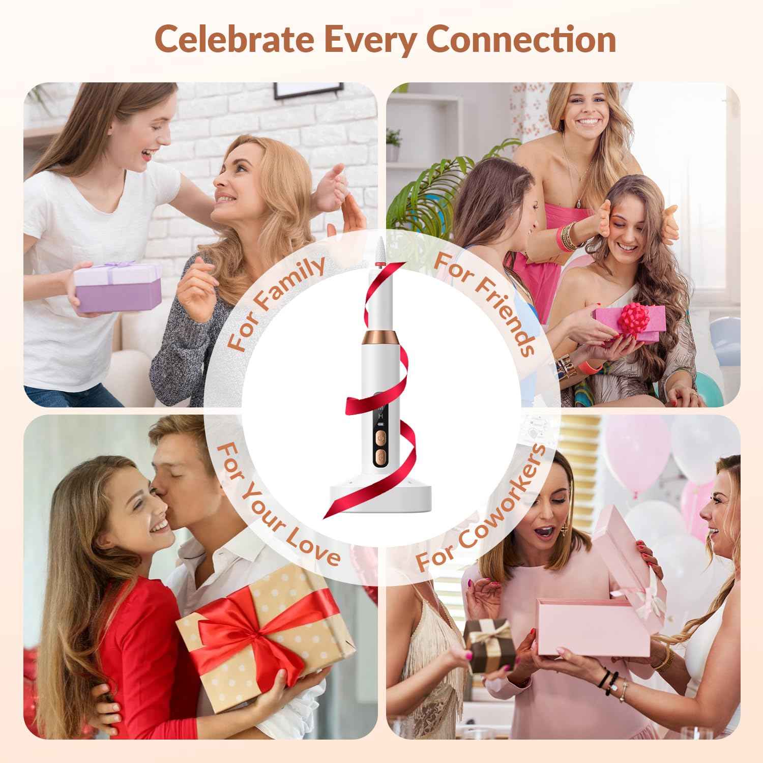 Cordless Rechargeable Nail Drill Kit, 12 Professional Bits & 36 Sanding Bands, 30000RPM Electric Nail Drill Machine, Dual Rotation Ambidextrous Electric Nail File for Acrylic, Gel & Natural Nails