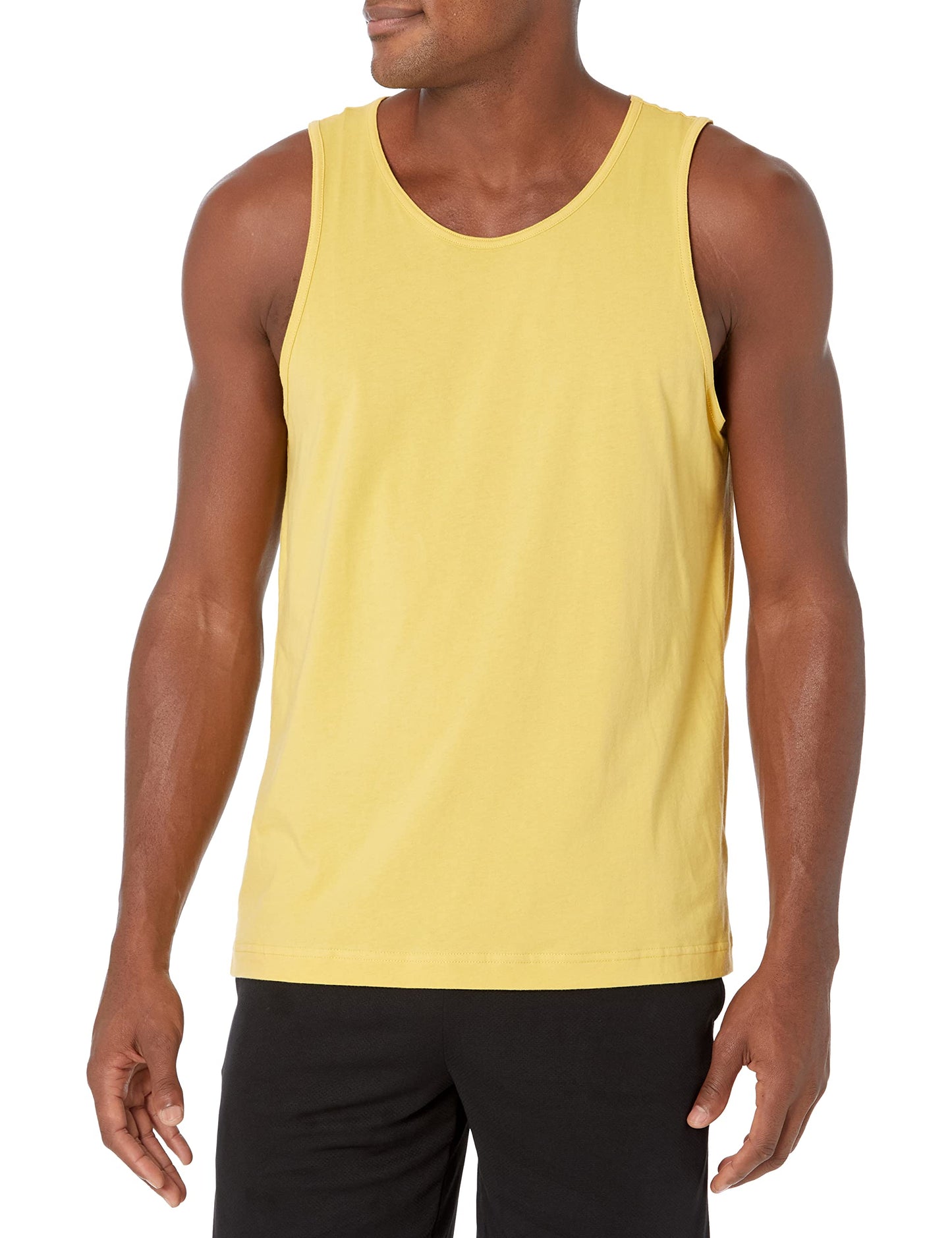 Amazon Essentials Men's Regular-Fit Tank Top, Yellow, X-Small