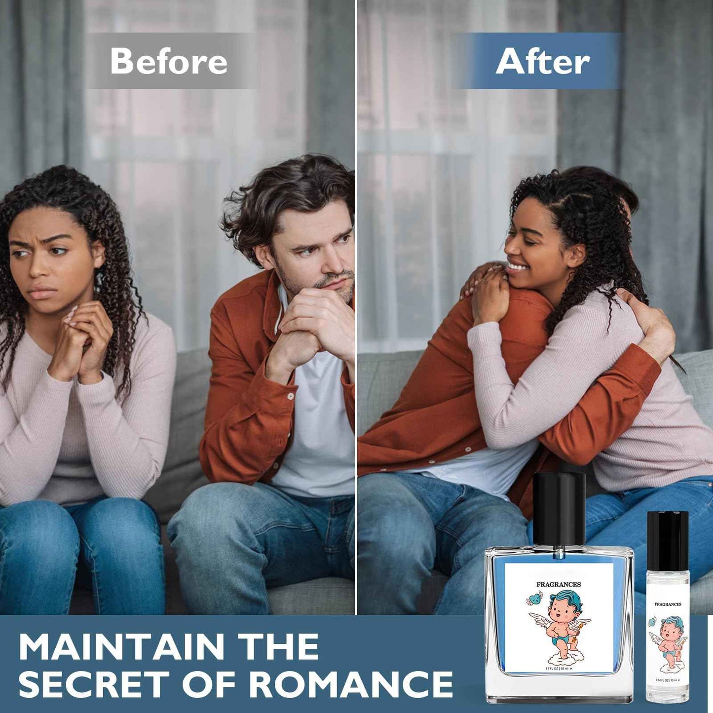 Cologne for Men - Pheromone-Infused Long Lasting Fragrance | 50ml Eau de Parfum Spray | Seductive Natural Herbal Scent for Attraction & Confidence | Day & Night Wear, Gift-Ready for Him (50+10ML)