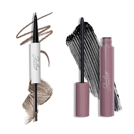 Julep Brow 101-2-in-1 Eyebrow Pencil and Tinted Brow Gel - Taupe - Waterproof - All Day Hold - Fill Define and Shape Brows + Length Matters Buildable Lengthening Lash Mascara Black