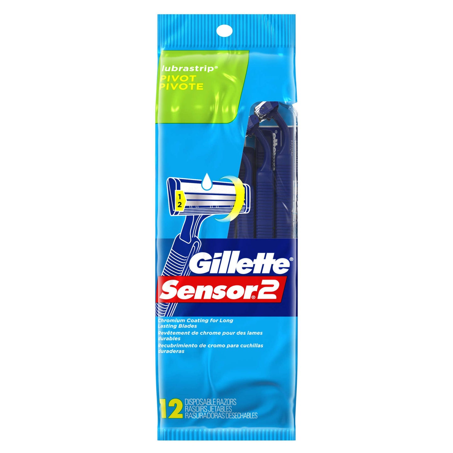 Gillette Sensor 2 Pivot Razors with Lubrastrip