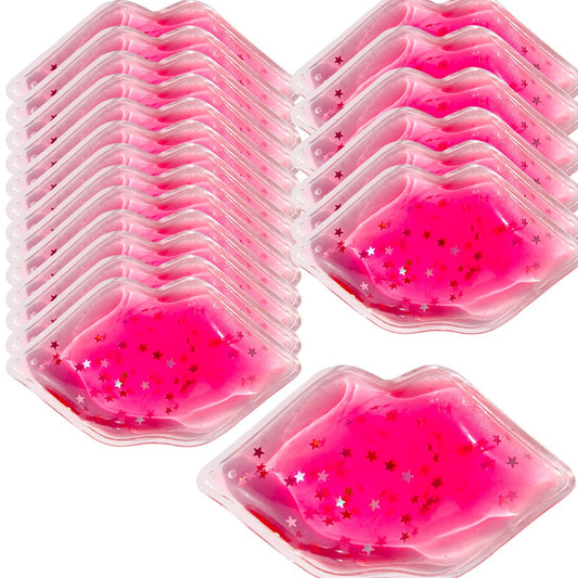 lips Ice Pack, Lip Shape Gel Ice Pack, Gel Ice Pack for Lip Filler After Care, Reusable Ice Pack Lip Shaped Pads, Pain Relief and Eye Relax, Anti-Aging Lip Care Pad for Reduce Swelling of Lips(20 pcs)