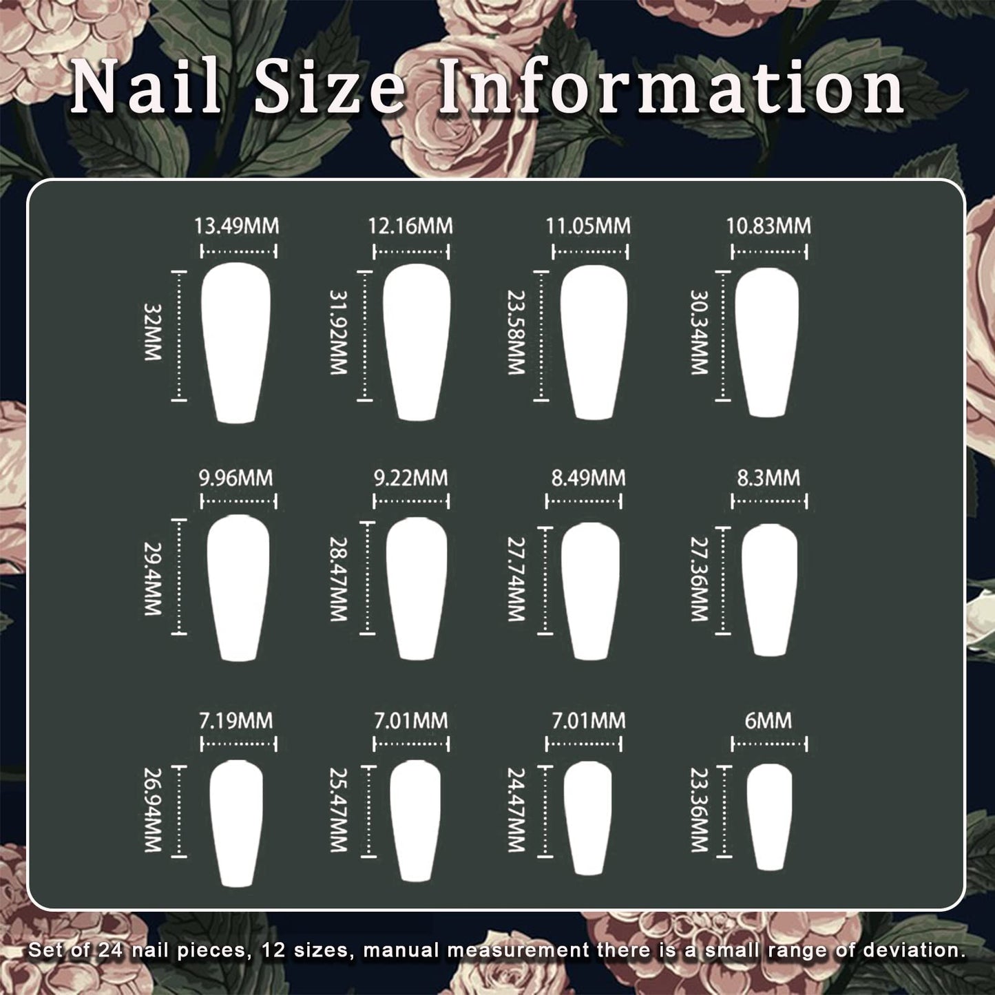 Long Press on Nails Coffin Shape Fake Nails Acrylic False Nails with Glitter Sequins Design Black Silver Full Cover Stick on Nails Glossy Glue on Nails for Women 24Pcs