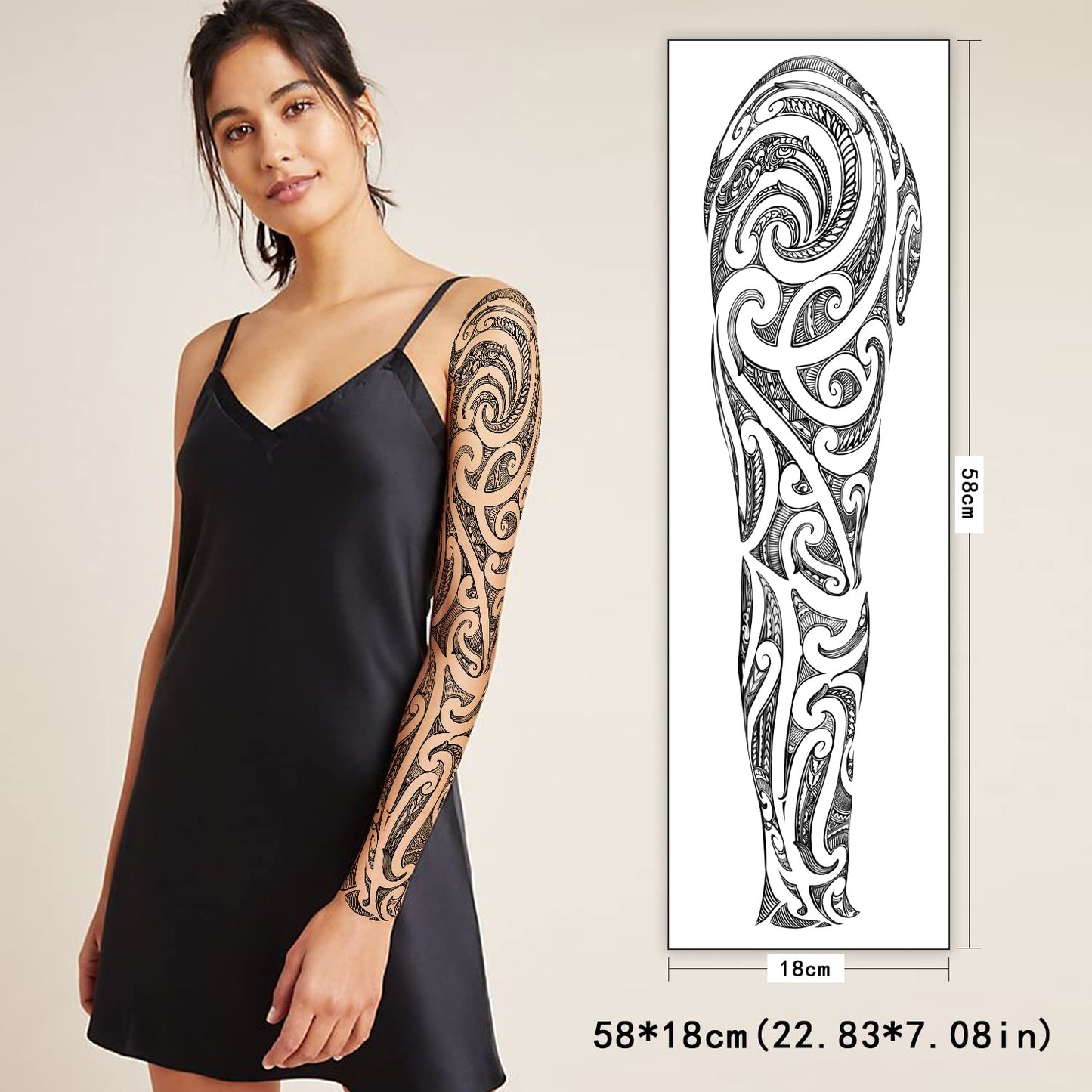 46 Sheets Lion Wolf Full Arm Temporary Tattoo for Women or Men Rose Flower Snake Half Arm Temporary Tattoos for Girls Boys Long Lasting Bird Angel Fake Tattoo for Kids