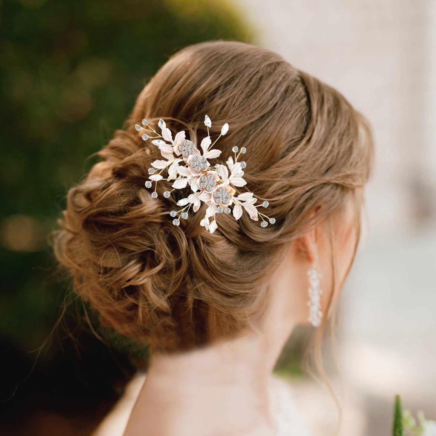 Bridal Hair Accessories Set: Crystal Flower Hair Clips, Pearl Rhinestone Headpieces for Brides, Bridesmaids, and Women