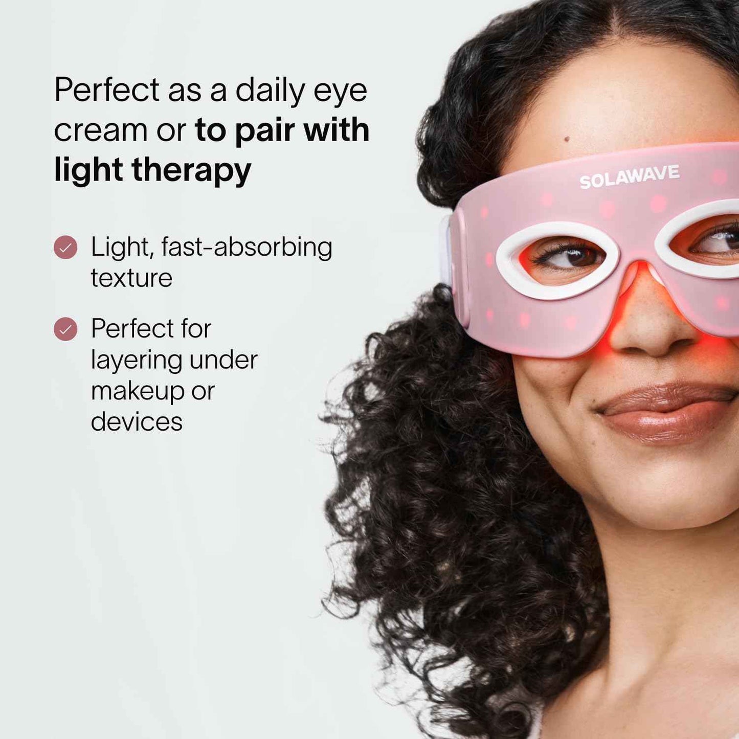 Solawave LightBoost Eye Cream | Reduces Appearance of Dark Circles, Puffiness, & Under Eye Bags | Anti Aging, Wrinkle Smoothing, Brightening, Hydrating, & Collagen Support | Enhances Red Light Therapy