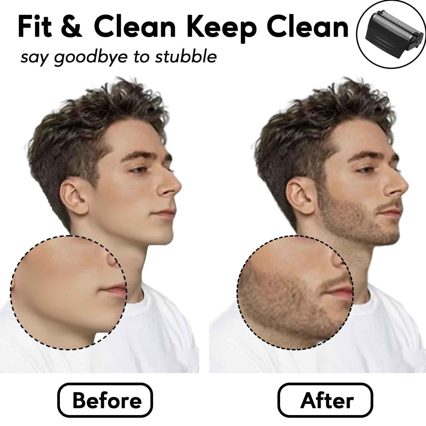 Replacement Shaver Foil Compatible with Remington Electric Shaver TITANIUM-X Flex & Pivot Foil and Cutter for F5800 & F7800, Replacement Heads Fit for Remington F4900, F5800 and F7800 (3 Pcs)