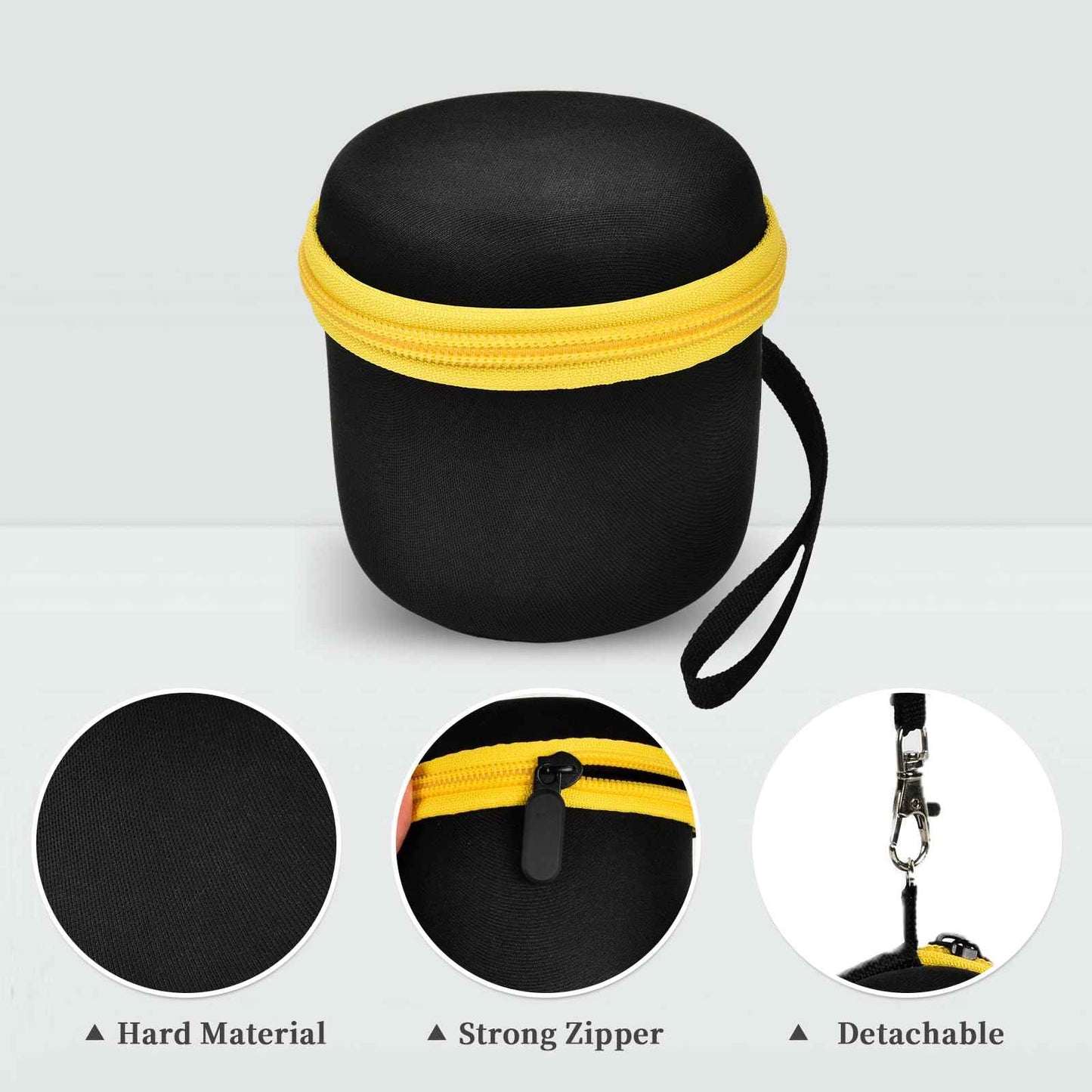 Hard Case Compatible with Wyklaus/ for Microtouch/ for SOLIMPIA/ for Tustow/ for Redbreak Titanium Head Shavers for Bald Men, Travel Electric Razor Storage Box for Grooming Kit (Bag Only) (Black)