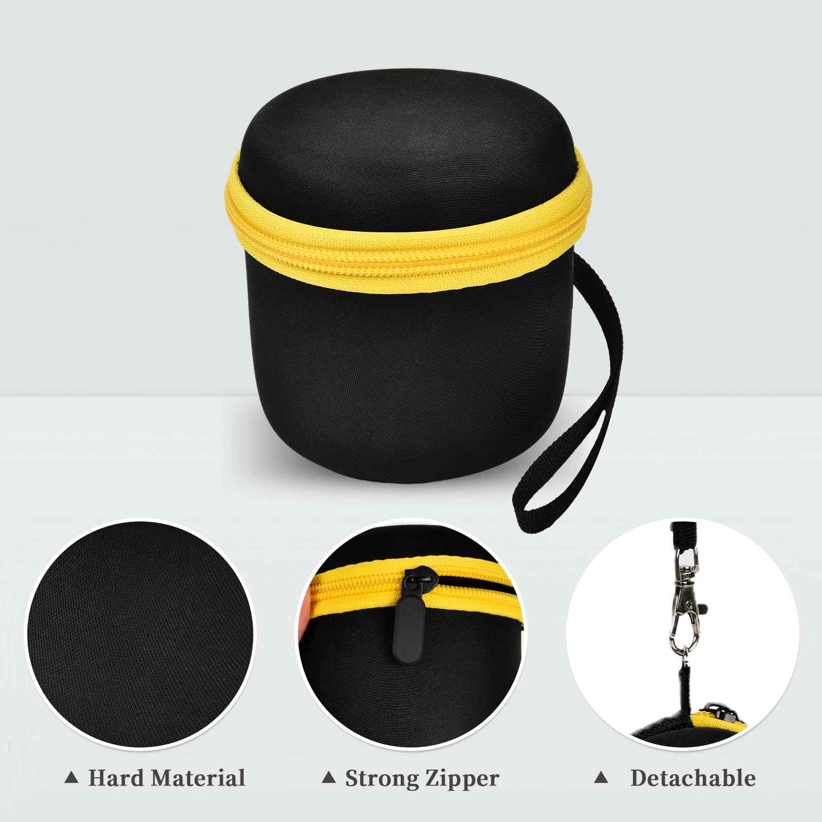 Hard Case Compatible with Wyklaus/ for Microtouch/ for SOLIMPIA/ for Tustow/ for Redbreak Titanium Head Shavers for Bald Men, Travel Electric Razor Storage Box for Grooming Kit (Bag Only) (Black)