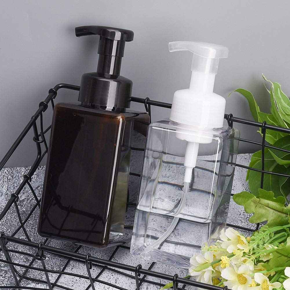 UUJOLY Foaming Soap Dispenser, 450ml (15oz) Refillable Pump Bottle Plastic for Liquid Soap, Shampoo, Body Wash (2 Pcs) (Clear)