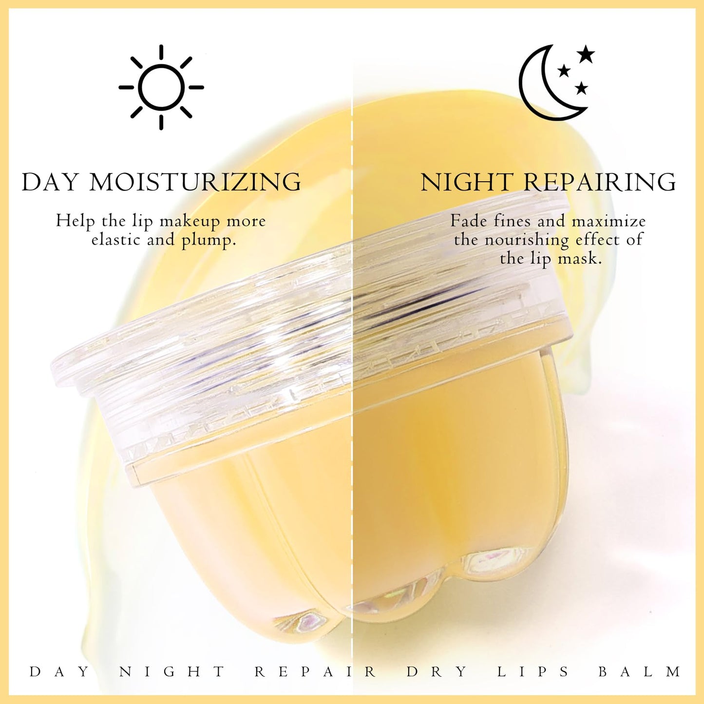 FREEORR 2Pc Jelly Lip Mask Overnight,Fruity Lemon Lip Sleeping Mask Day Night Repair Kawaii Lip Balm Hydrate Plump Dry Lip Scrubs Exfoliator,Lip Care Lip Moisturizer with Collagen-Lemon