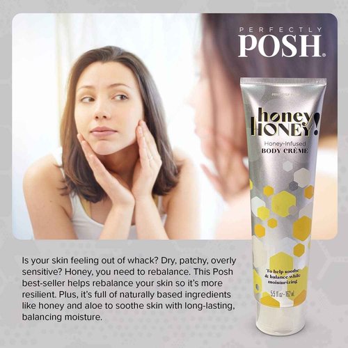 Perfectly Posh - Honey Honey Soothing Body Cream - Dry Skin Lotion with Dragon Fruit, Lime Fragrance - Premium Moisturizer - 162ml