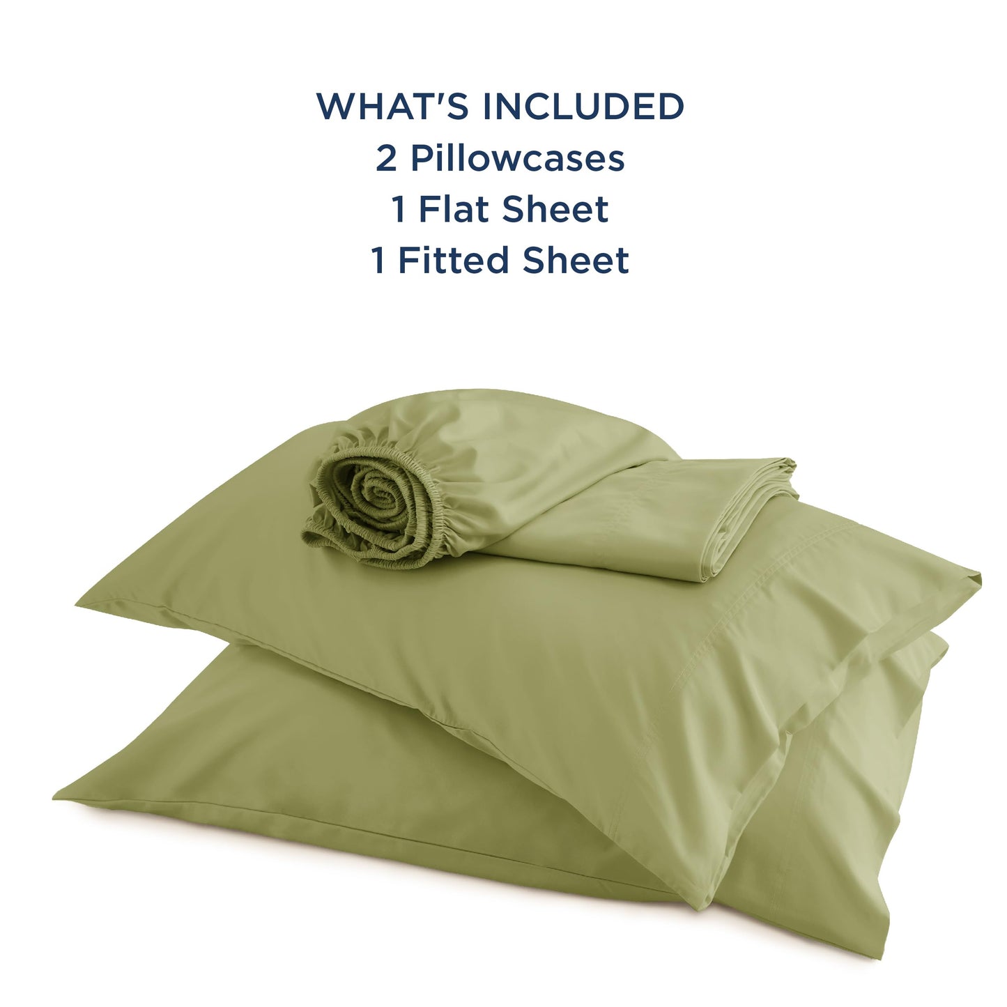 Bedsure Full Size Sheets, Cooling Sheets Full, Rayon Derived from Bamboo, Deep Pocket Up to 16", Breathable & Soft Bed Sheets, Hotel Luxury Silky Bedding Sheets & Pillowcases, Green