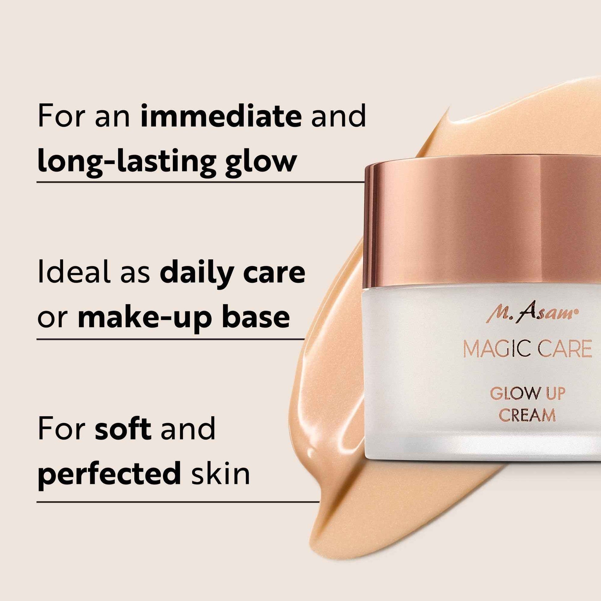 M. Asam MAGIC CARE Glow Up Cream (1.69 Fl Oz) - Light facial cream with immediate & long-term glow effect, skincare for fresh and youthful complexion, ideal as day care & as make-up base.