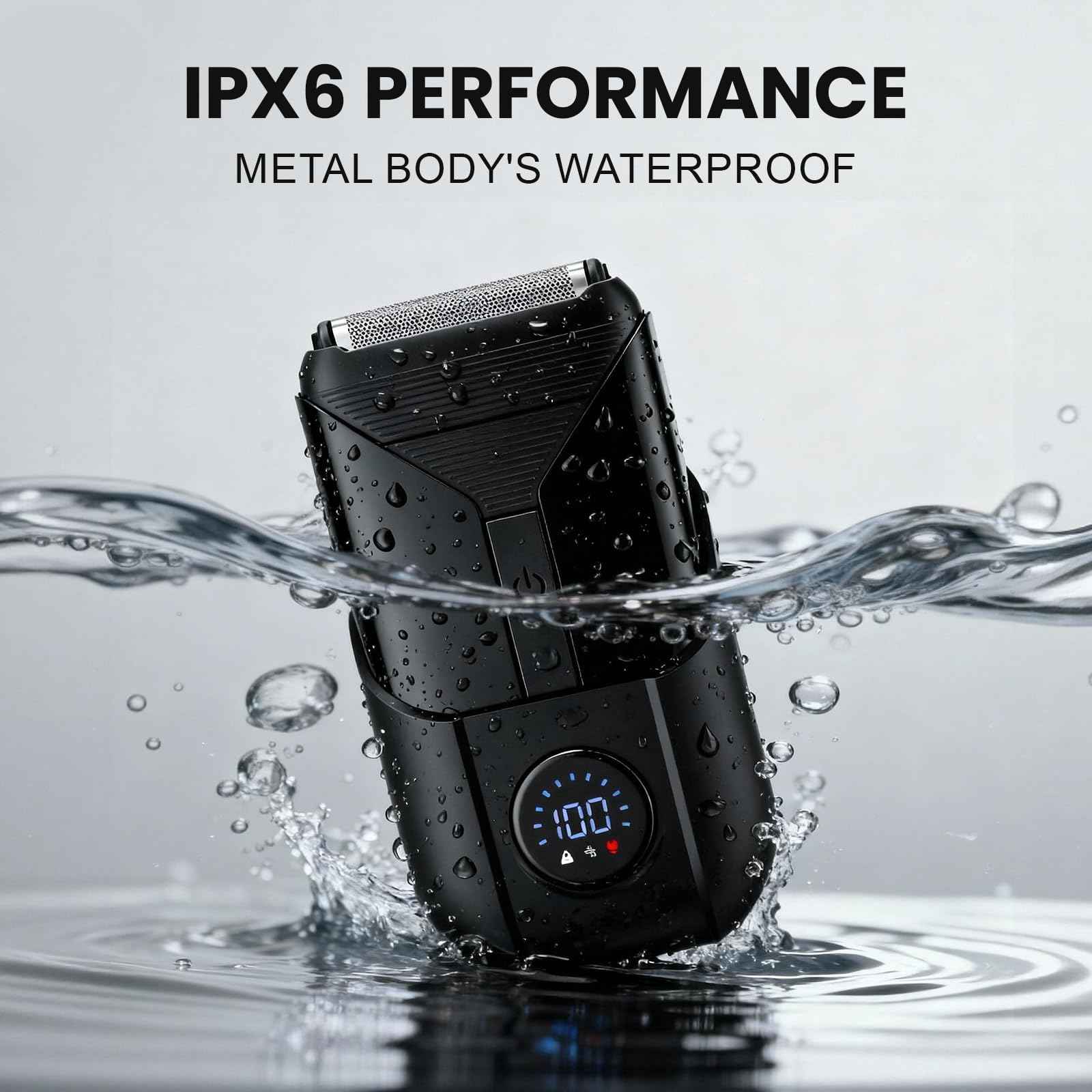 VNTGSHVER Foil Shavers for Men - Smooth & Close Electric Razor, USB-C Rechargeable Razor, High Precision Electric Face Shaver, Waterproof, Cordless, Dual-Action SkinSafe Foil Blades