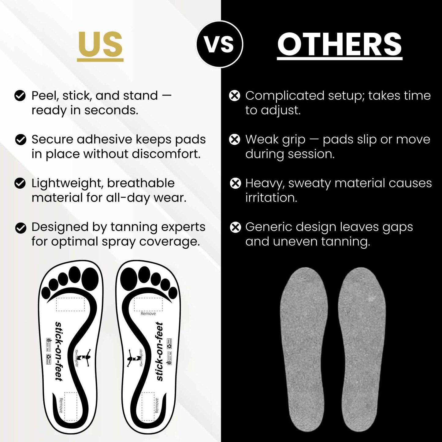 Economy 150 Pairs(300feets) Disposable Black Stick on Feet Spray Sunless Tanning Sole Protector