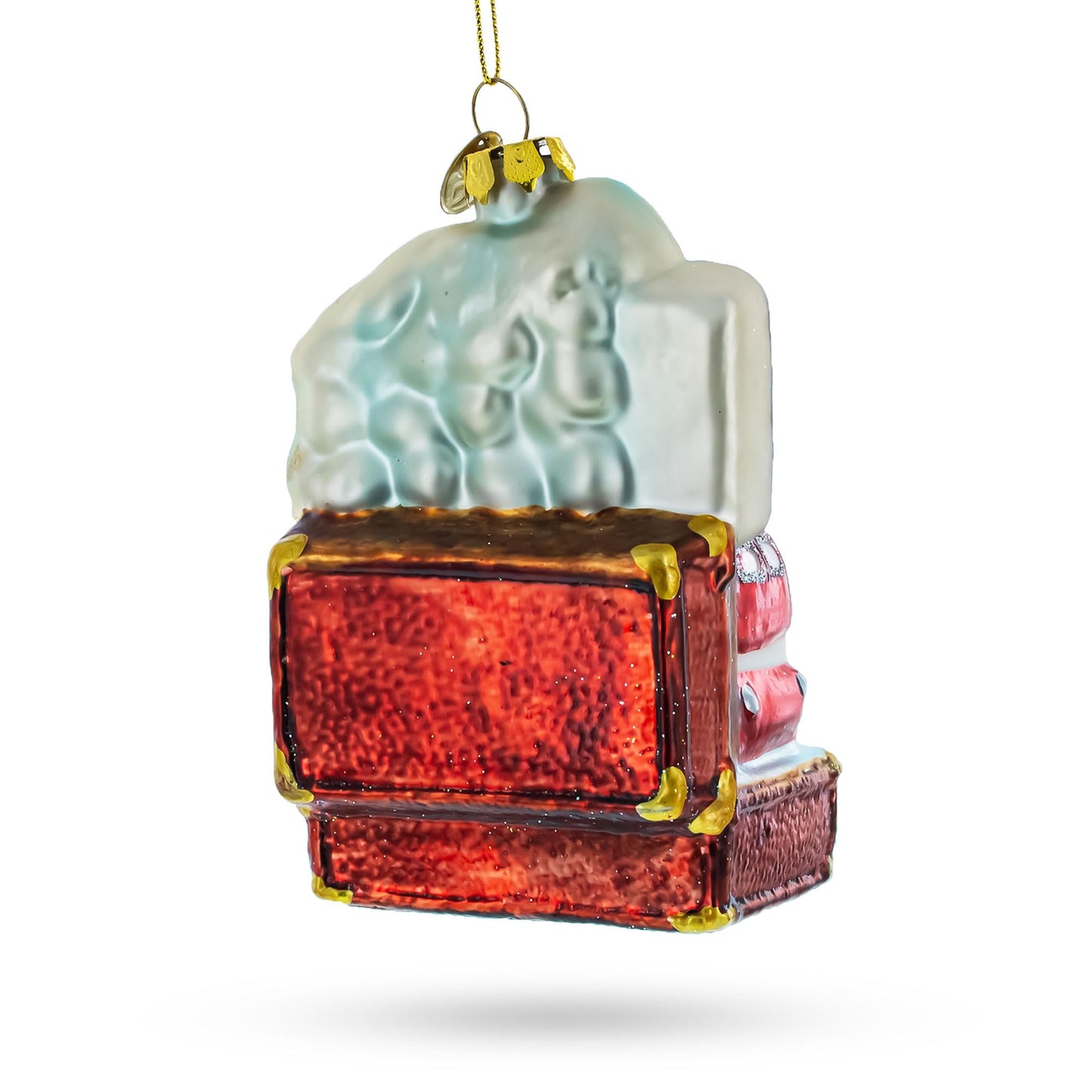 Landmarks in London, United Kingdom Glass Christmas Ornament