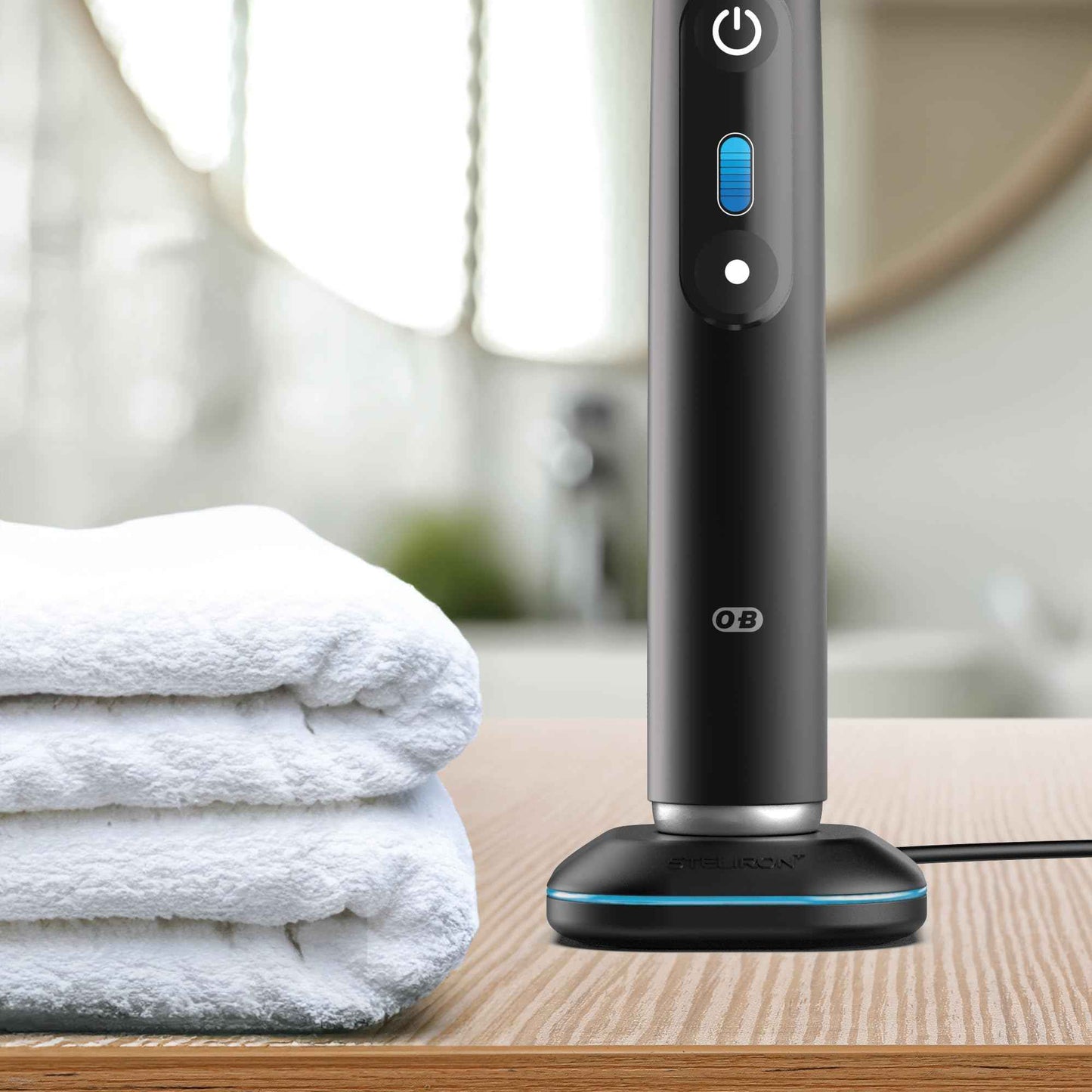 Charger Replacement for OralB iO Electric Toothbrush (Series 7,8, 9,10) Magnetic Charging Base - Travel Friendly, USB Powered, Black (Single)