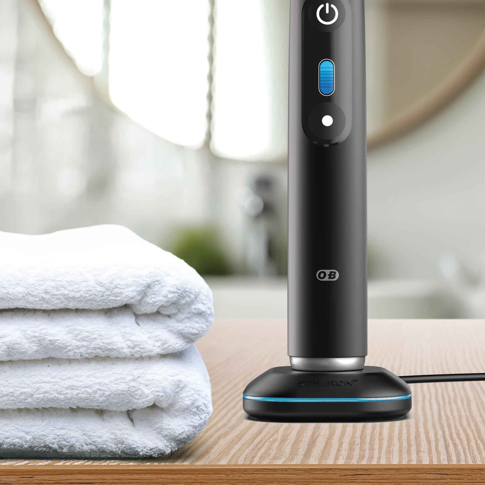 Charger Replacement for OralB iO Electric Toothbrush (Series 7,8, 9,10) Magnetic Charging Base - Travel Friendly, USB Powered, Black (Single)