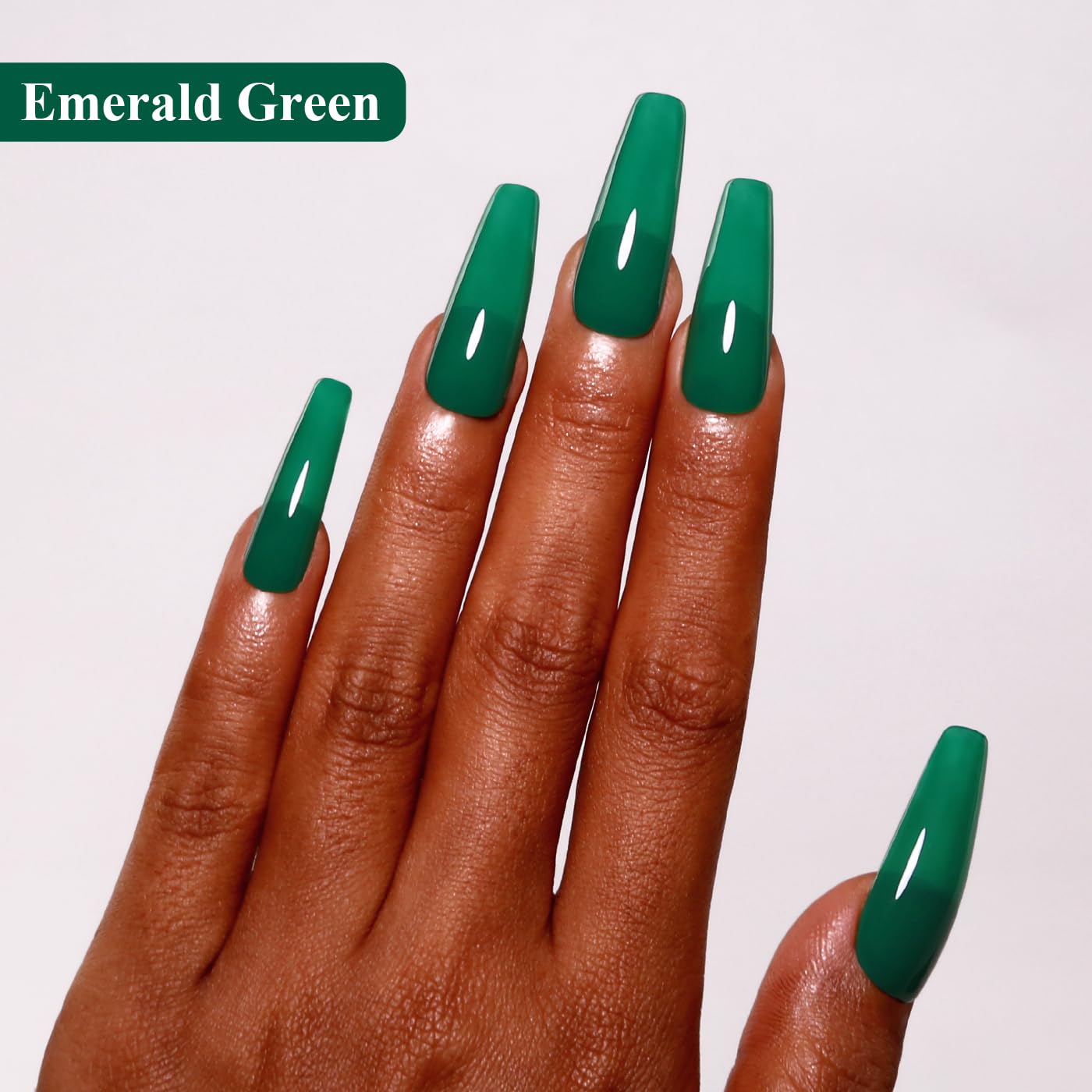 Imtiti Green Gel Nail Polish, 15ML Dark Green Gel Polish Emerald Green Autumn Winter Gel Nail Polish Soak Off LED UV Nail Gel Polish DIY Nail Art Starter Manicure Salon Gel Nail Kit