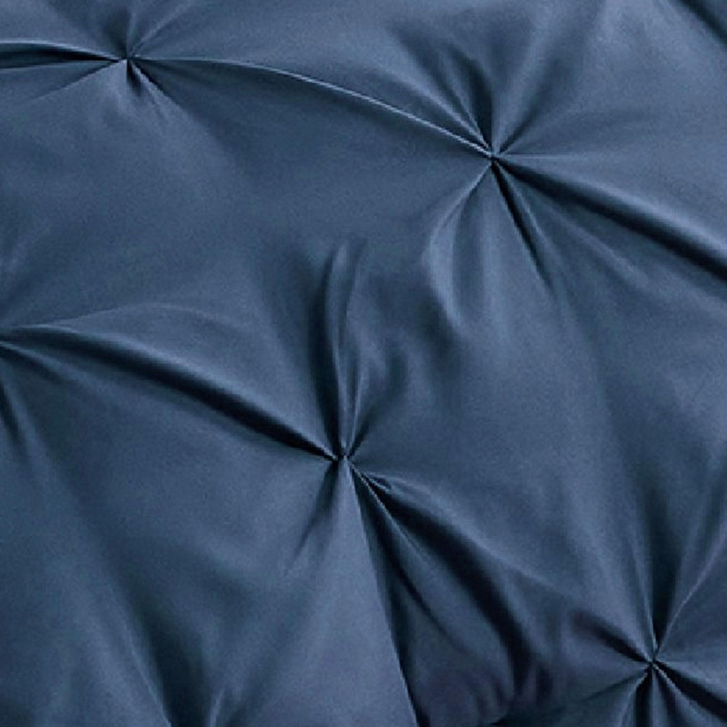 Bedsure Twin Comforter Set with Sheets - 5 Pieces Twin Bedding Sets, Pinch Pleat Navy Blue Twin Bed in a Bag with Comforter, Sheets, Pillowcase & Sham