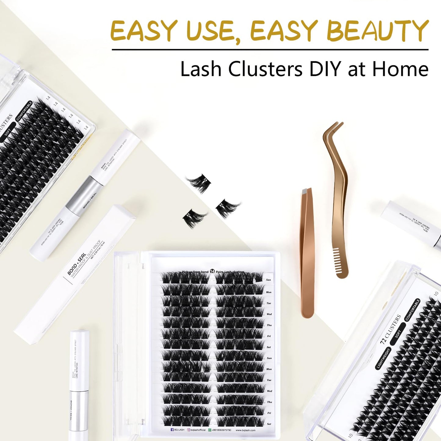 Lash Clusters B17 Mixed Tray Manga Lashes 72PCS Spiky Individual Lashes Clusters Lashes DIY Eyelash Extensions Anime Lashes Soft Wispy Eyelash Clusters Extensions Cluster DIY at Home(B17,D-10-16)