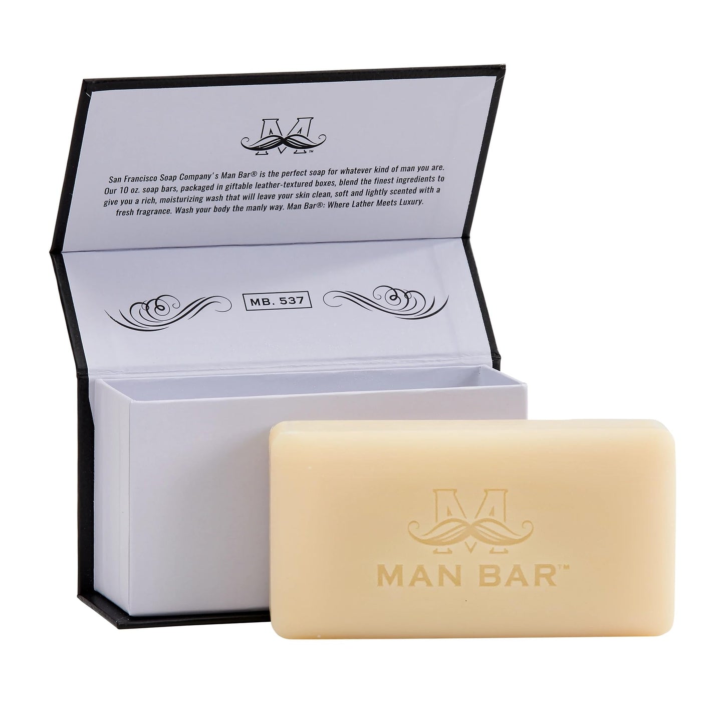 San Francisco Soap Company Man Bar 3-Piece Gift Set featuring all new scents: Midnight Amber, Cardamom & Juniper, Bergamot & Cognac - GREAT GIFT - No Harmful Chemicals - Good for All Skin Types