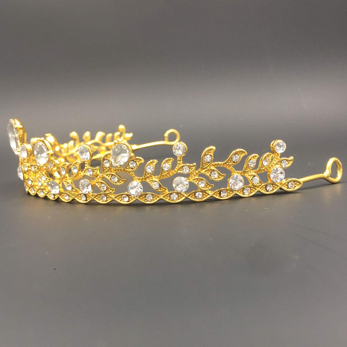 SH Crown for Women Gold, Rhinestone Wedding Tiara Pageants Headband Princess Birthday Crowns and Tiaras Bridal Party Prom Hair Accessories