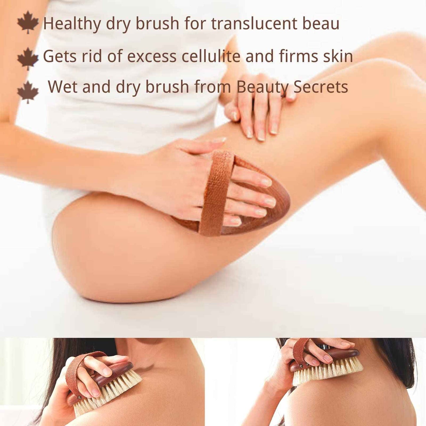 Premium Dry Brushing Body Brush for Glowing Skin Exfoliating Shower Brush for Silky Smooth Results Portable Dry/Wet Exfoliator Brush Removes Dead Skin and Cellulite Ultimate Comfort and Effectiveness