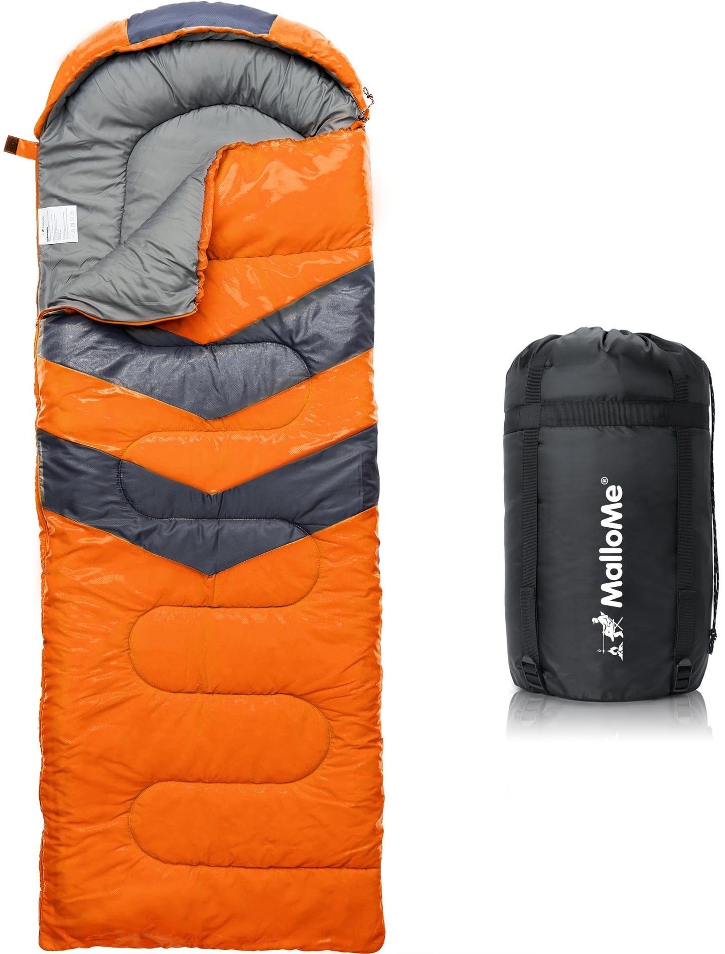 MalloMe Sleeping Bags for Adults Cold Weather & Warm - Backpacking Camping Sleeping Bag for Kids 10-12, Girls, Boys - Lightweight Compact Camping Essentials Gear Accessories Hiking Sleep Must Haves