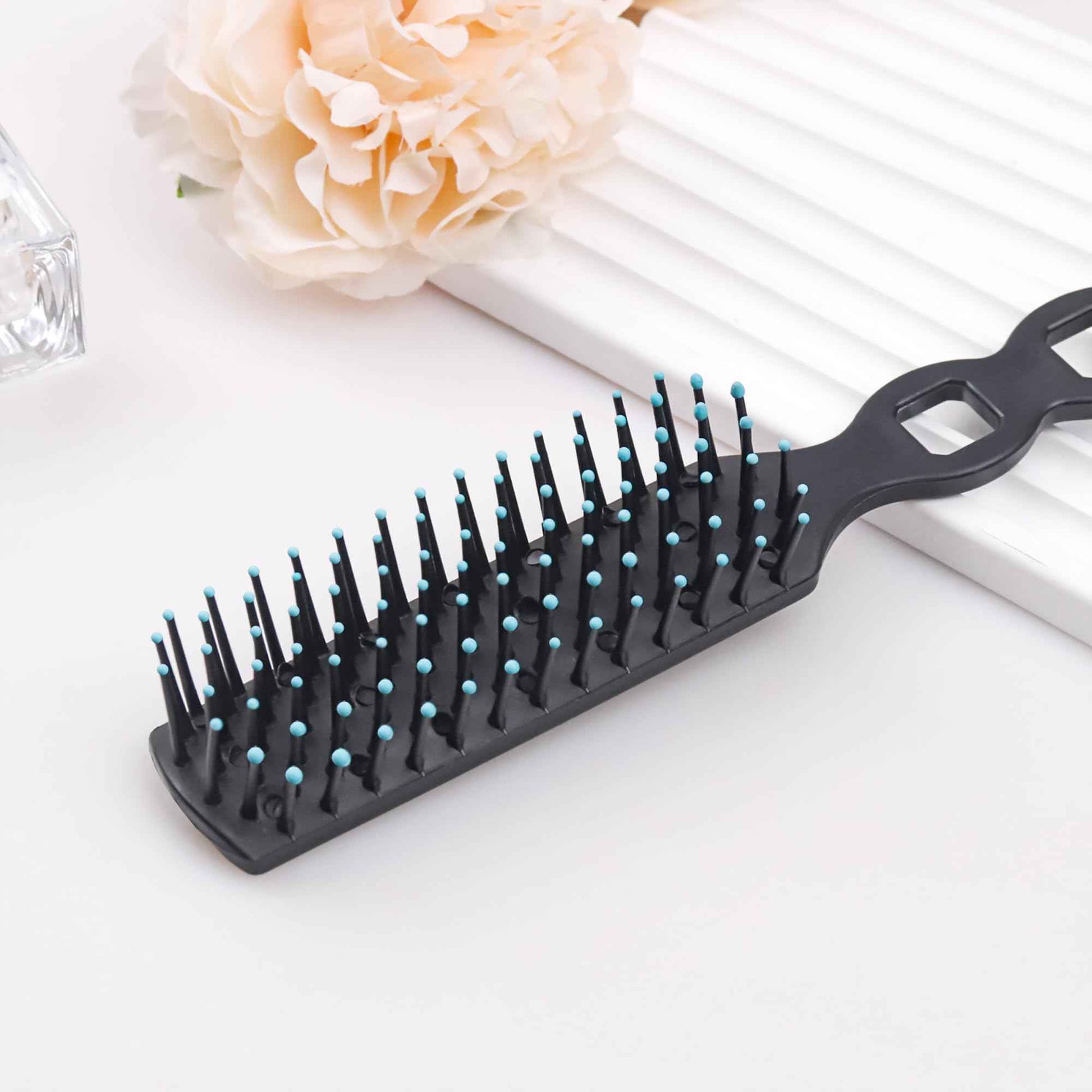 Bulk Hair Brushes for Homeless Individually Wrapped, Hair Brush Bulk, 100pcs Hair Brush for Curly Hair Suitable for Homeless,Shelter,Air Bnb/Hotel, Black