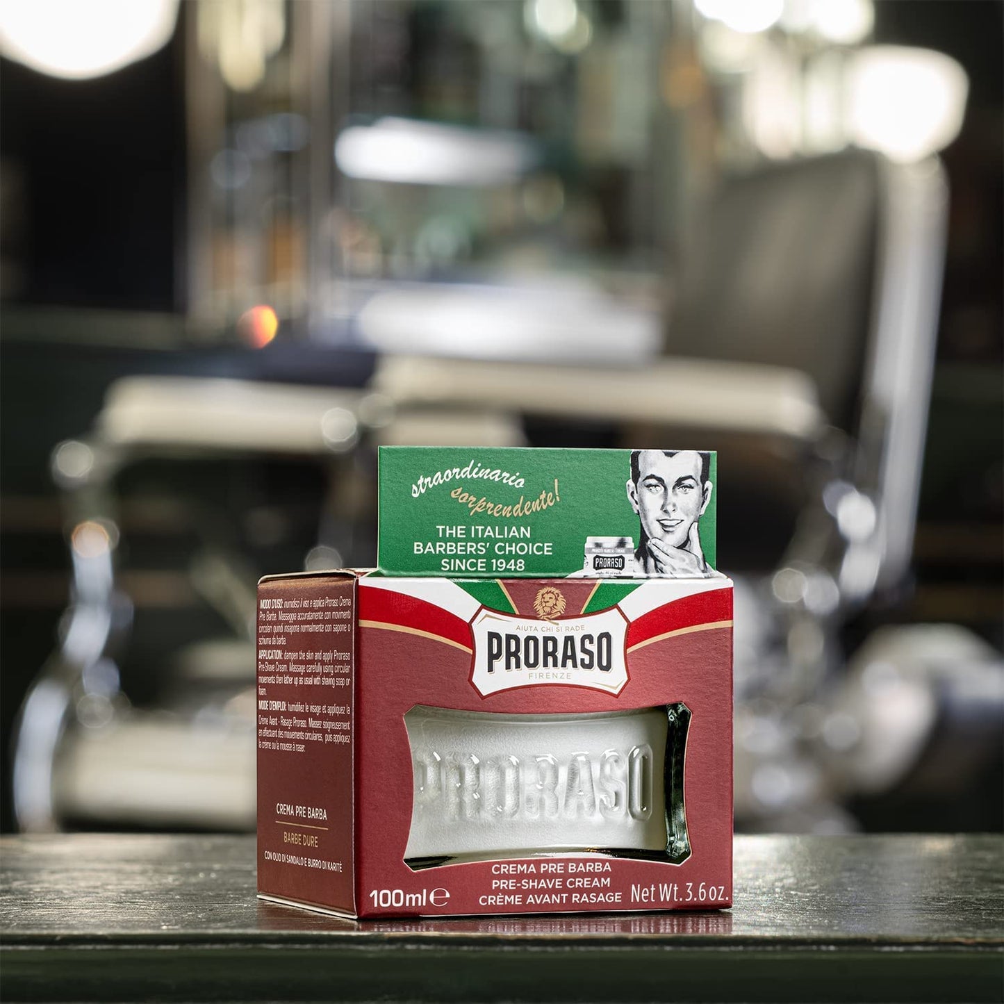 Proraso Pre-Shave Conditioning Cream for Men, Moisturizing and Nourishing for Coarse Beards with Sandalwood Oil, 3.6 oz