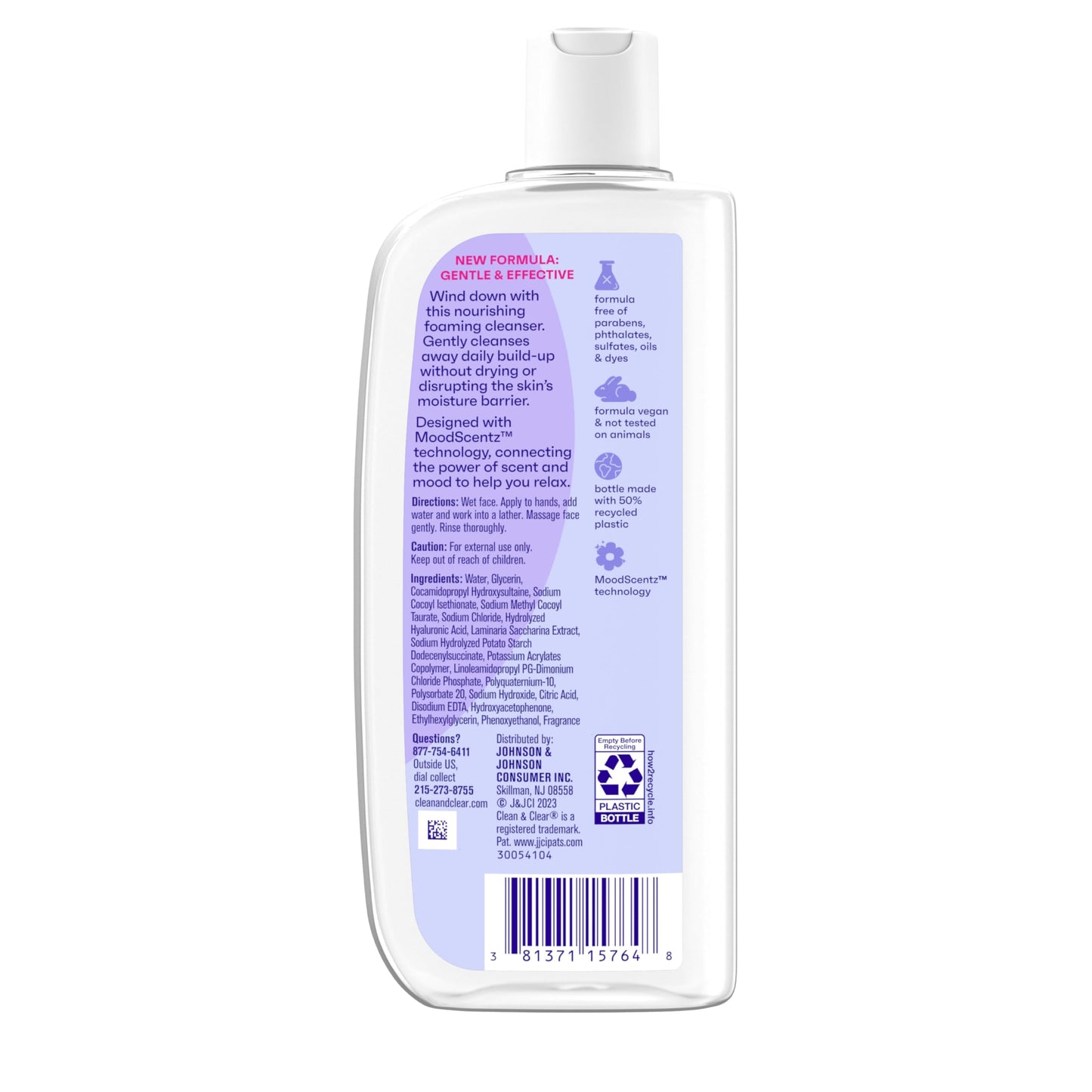 Clean & Clear Night Relaxing Deep Cleaning Face Wash, 8 Fluid Ounce