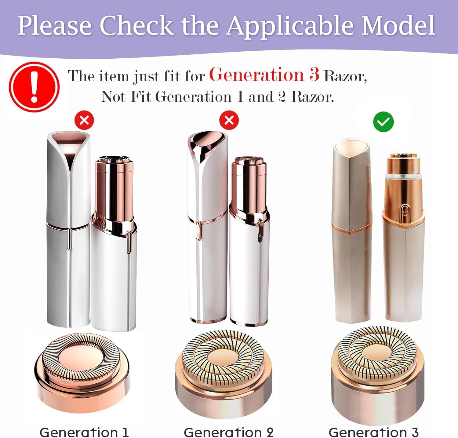 Flawless Facial Hair Remover Replacement Heads - Gen 2 (4 Pack) for Women