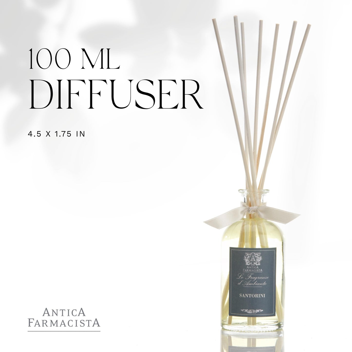 Antica Farmacista Home Ambiance Diffuser - Long-Lasting Reed Scent Diffuser - Luxury Room Freshener Gift - Santorini, 3.4 fl oz