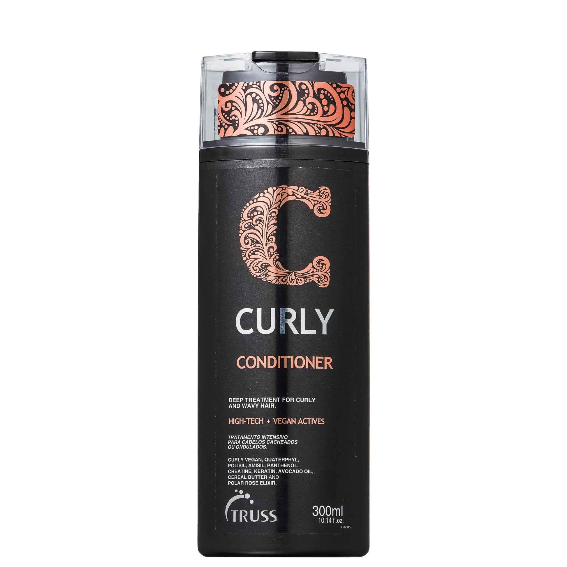 TRUSS Curly Conditioner - Restore, Repair & Strengthen Curly, Wavy, Highly Textured, Dense & Damaged Hair. Define, Detangle, Controls Frizz, Block Humidity for All Curly Hair Types, Lengths, Textures