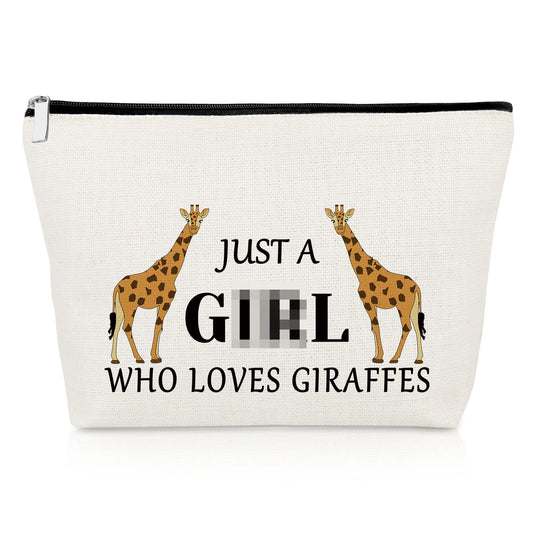 Giraffes Lover Gift Funny Giraffes Makeup Bag Animal Lover Gift Themed Gifts for Women Graduation Gifts for Daughter Giraffes Cosmetic Bag Giraffe Friend Gift Cosmetic Pouch Christmas Birthday Gift