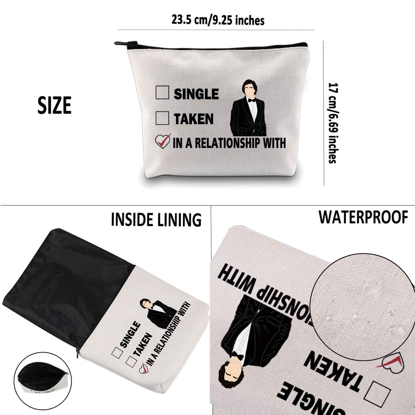 G2TUP A D inspired Gift Dating A D Makeup Bag A D Fan Cosmetic Bag A Merch Zipper Travel Bag (Dating A White Bag)