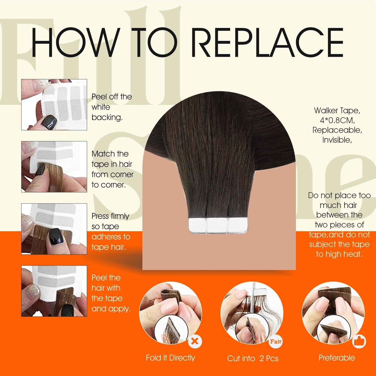 Full Shine 22Inch Tape in Hair Extensions Color 2 Darkest Brown Remy Hair Extensions Real Human Hair Tape in Double Sided Seamless Hair Extension 20Pcs 50g Invisible Human Hair Natural