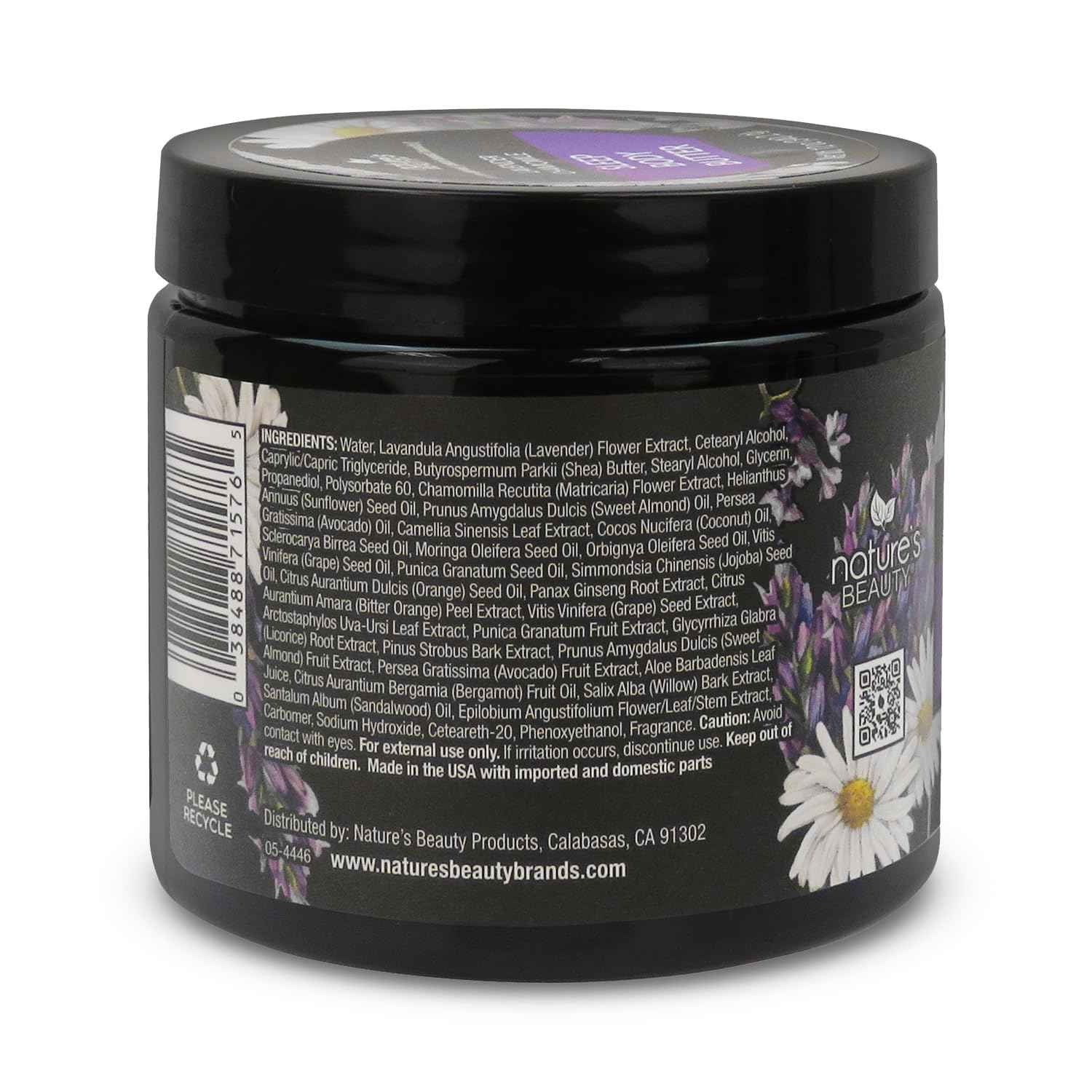 Nature's Beauty Lavender Chamomile Sleep Body Butter Multi-Pack - Sleep Well Luxury Rich Moisturizer, Relax + Calm Your Skin, Made w/Shea Butter, Jojoba + Moringa Seed Oils, 12 oz (2 Pack)