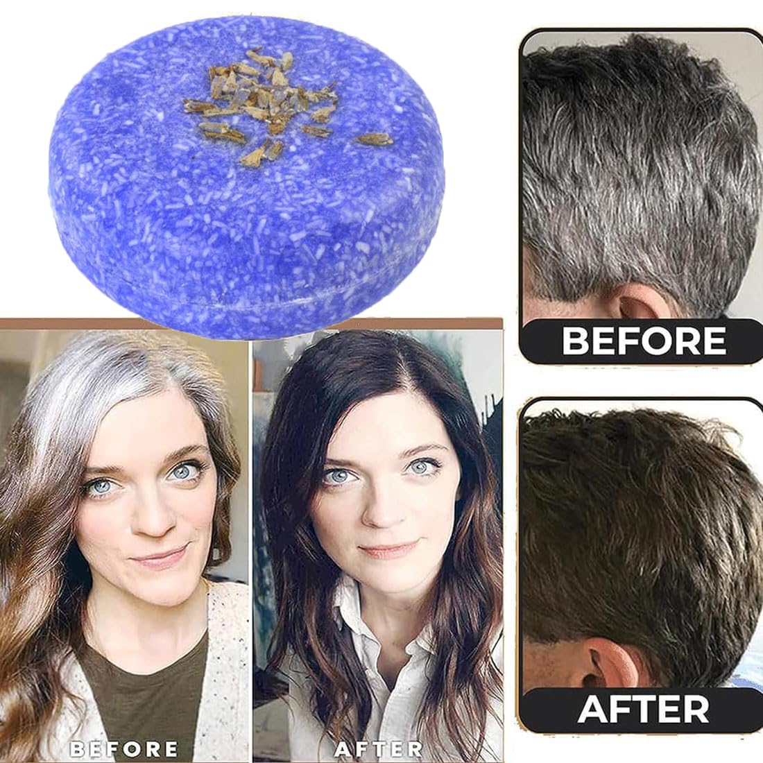 ZVKA 2Pcs Shampoo Bar For Gray Hair, Purple Rain Shampoo Bar for Grey Hair, Shampoo Bar for Gray Hair, Shampoo Bar For Gray Hair and Thinning Hair