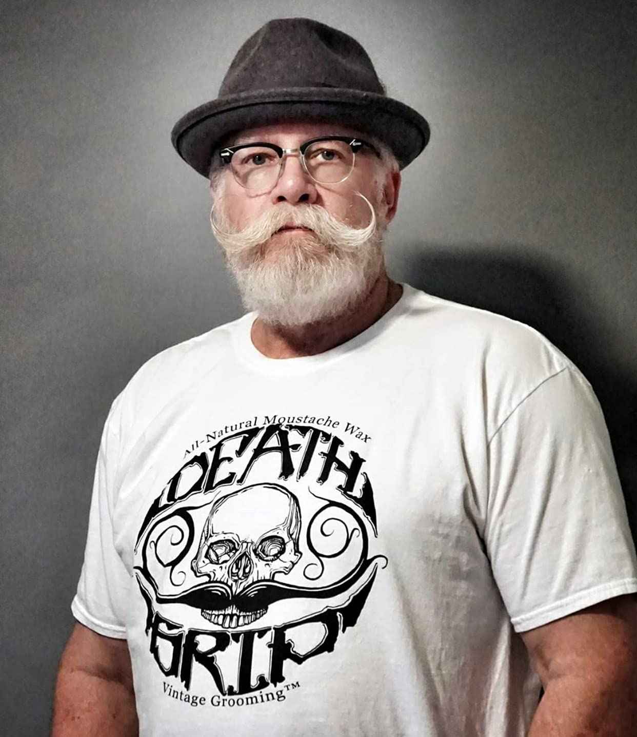 The Vintage Beard Company Bare Bones Medium Hold Mustache Wax and Death Grip Mustache Keychain Comb Set