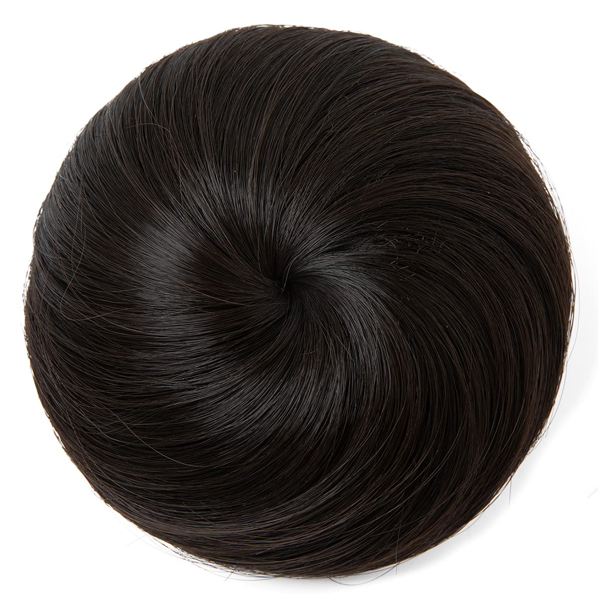 SARLA Black Brown Hair Bun Extension Updo Drawstring Ballet Buns Hair Pieces for Women Girls Lady Synthetic Donut Chignon