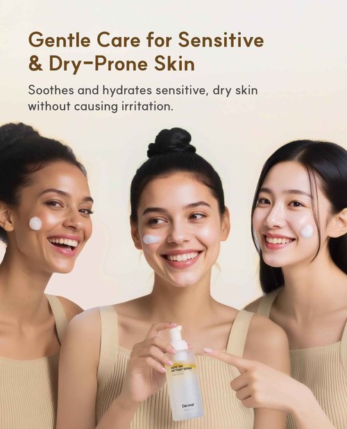 Here-Oh My First Hydrating Serum with Hyaluronic Acid | Facial Serum for Glowing Skin & Skin Barrier Repair | Korean Serum for Dry Skin & Sensitive Skin (5.24 fl oz)