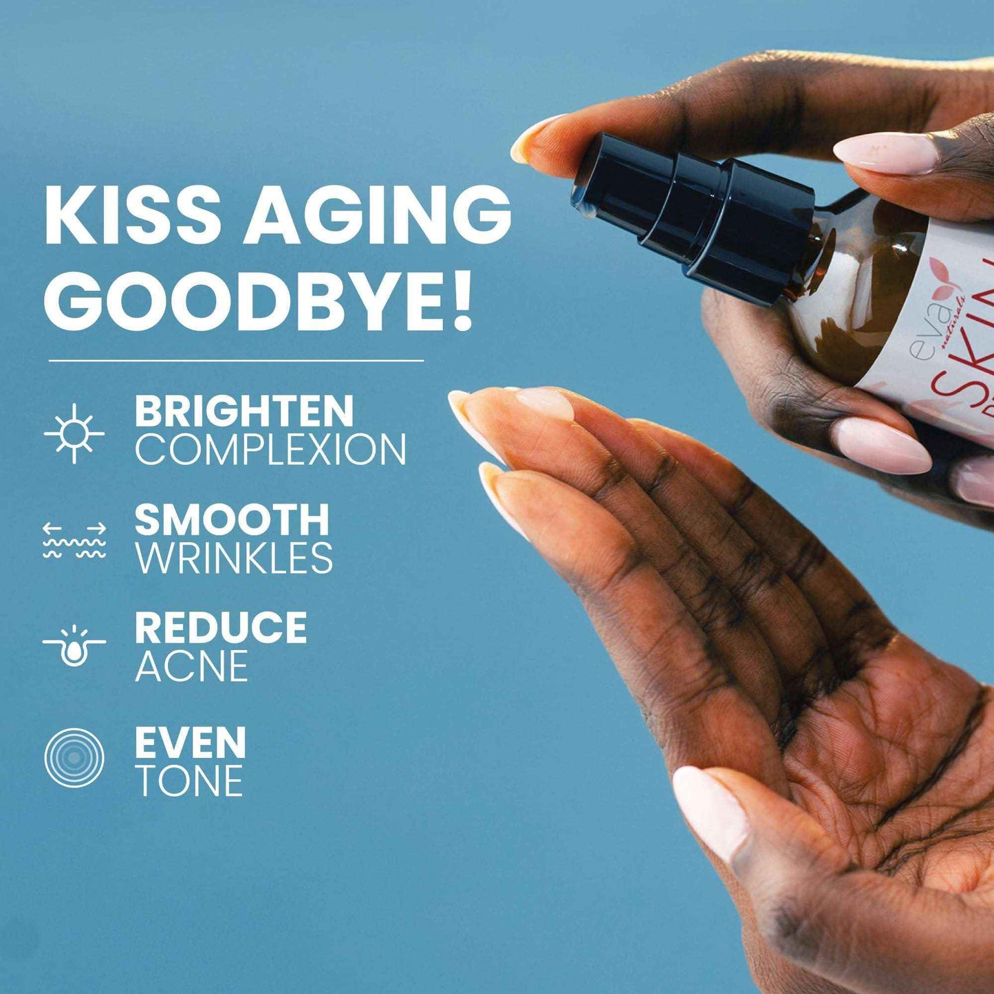 Eva Naturals Retinol Serum for Face – Anti Aging Night Serum with Hyaluronic Acid, Vitamin E, Witch Hazel, Aloe – Wrinkle Moisturizer, Dark Spot Corrector, Acne Scar Treatment, Skin Brightening – 2oz