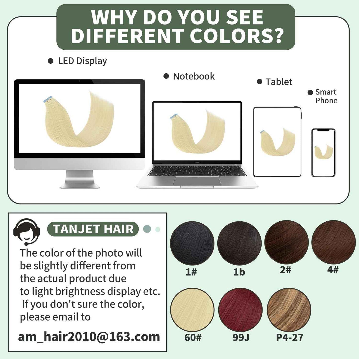 TANJET Tape in Human Hair Extensions Platinum Blonde Straight Seamless Skin Thick Weft Hair Extensions Remy Tape in Hair Extensions Human Hair (#60 16 Inch 20pcs 40g/Pack)